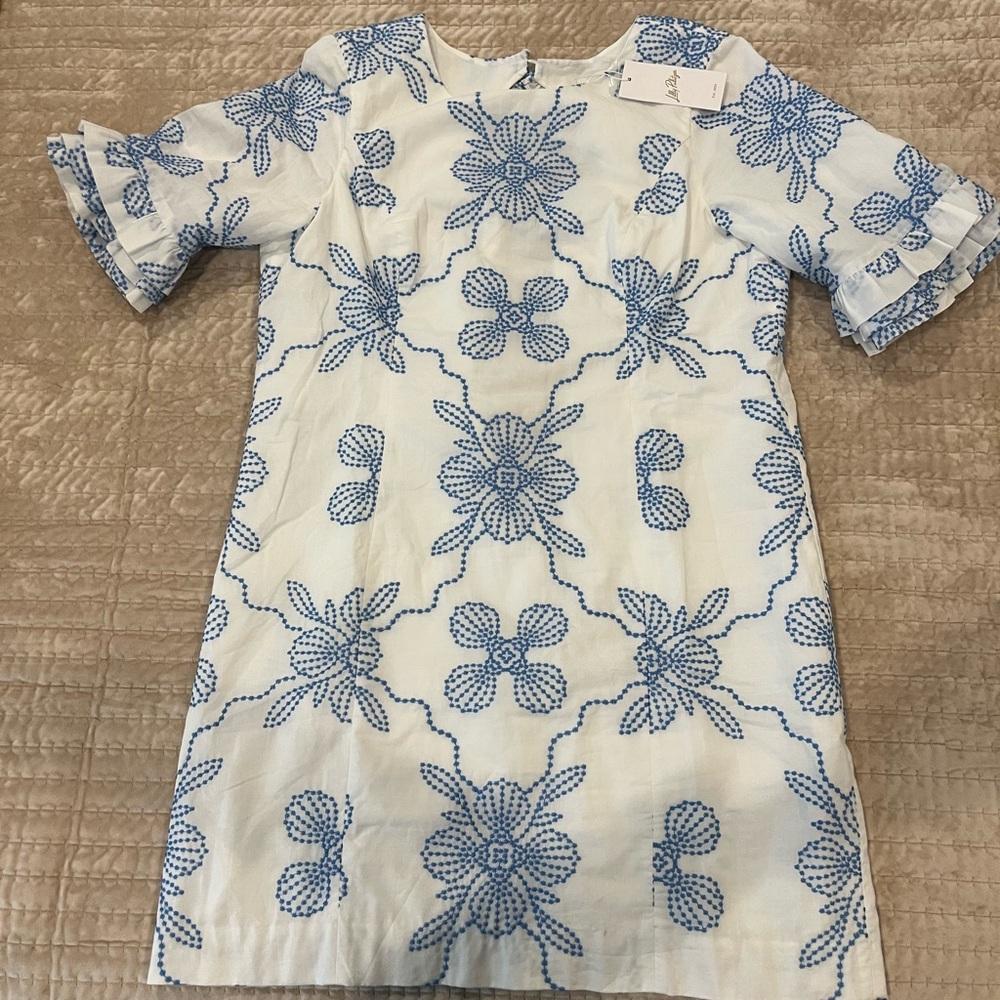 Lilly Pulitzer Blue and White Fiesta Dress